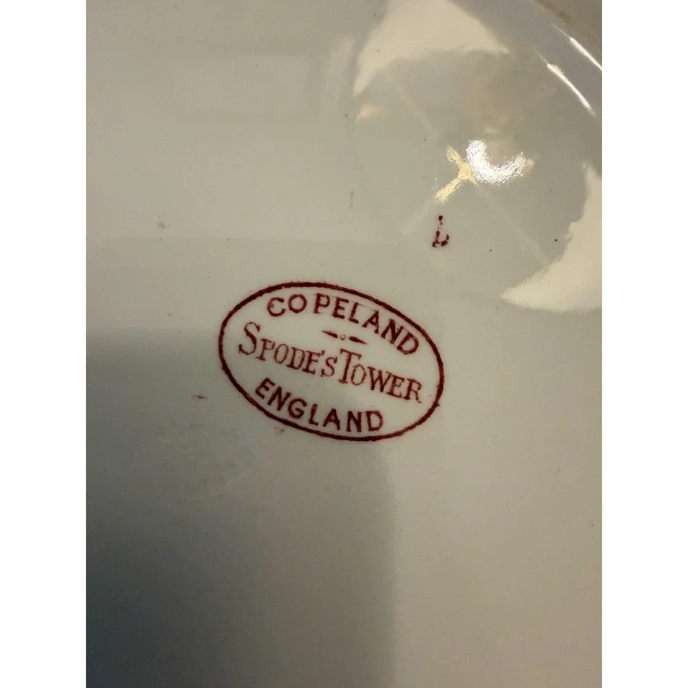 Vintage Copeland Spode Spode's Tower Plate Red Transferware Scenic England